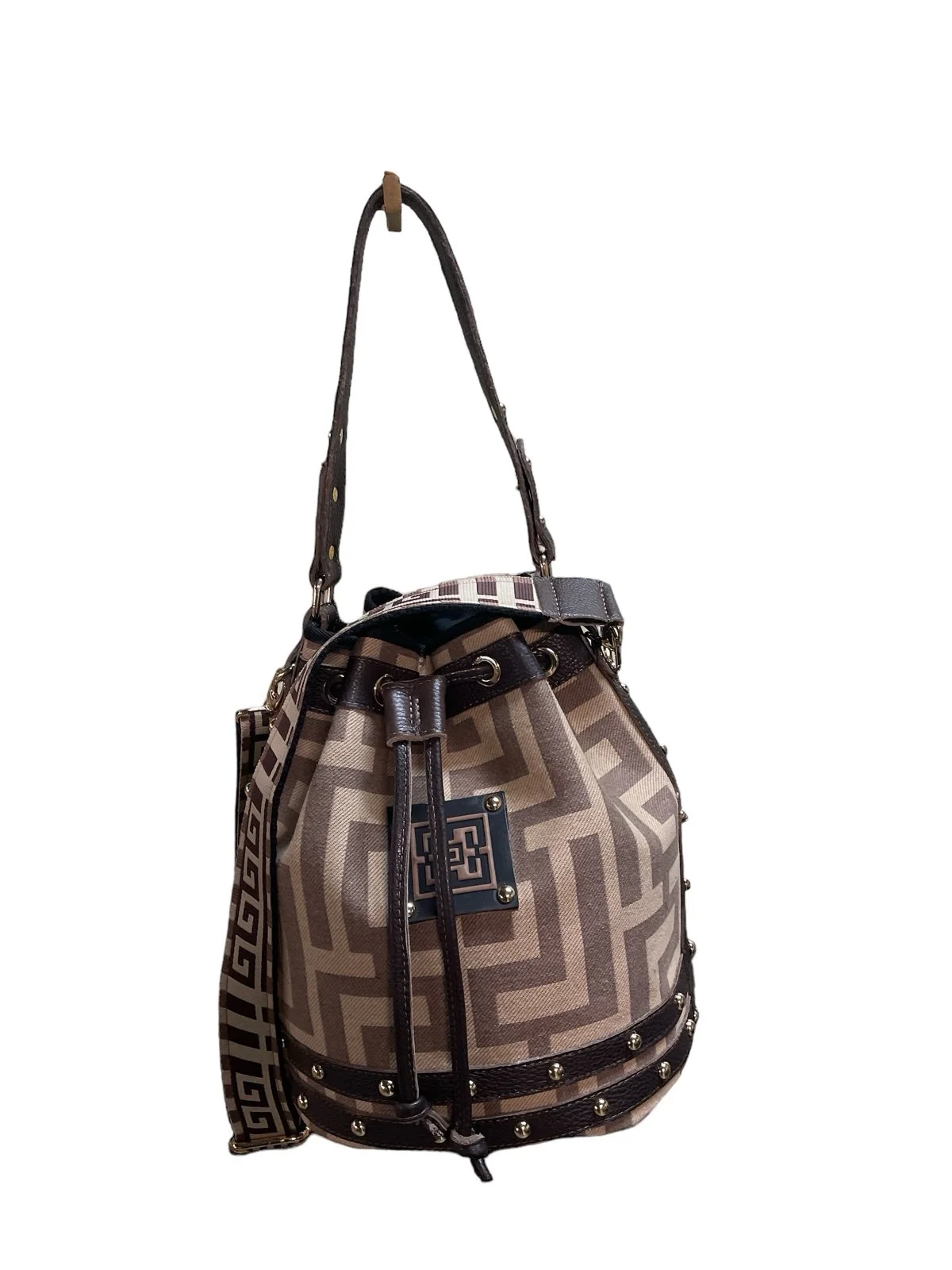 Φωτογραφία προϊόντος: Midneto Nefeli Brown & ligth Brown Labyrinth Bag