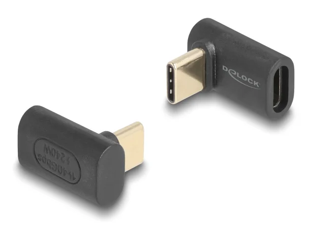 Φωτογραφία προϊόντος: DELOCK αντάπτορας USB-C 60246, αρσενικό σε θηλυκό, 240W, 40Gbps, μαύρος