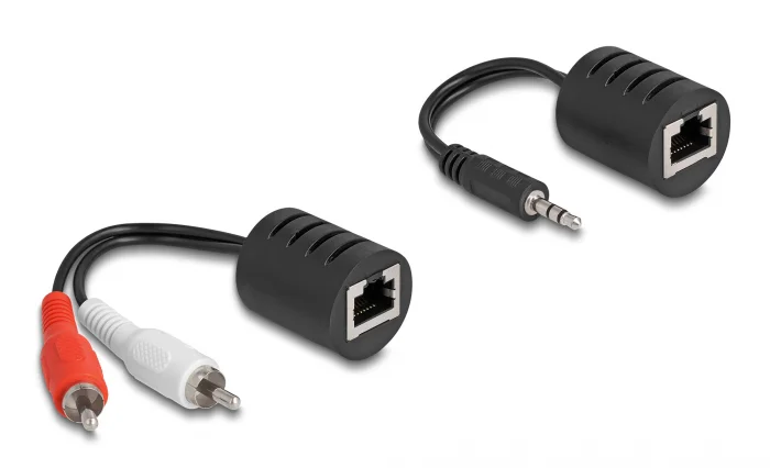 Φωτογραφία προϊόντος: DELOCK audio extender 87859 3.5mm σε RCA, μέσω καλωδίου RJ45, έως 50m