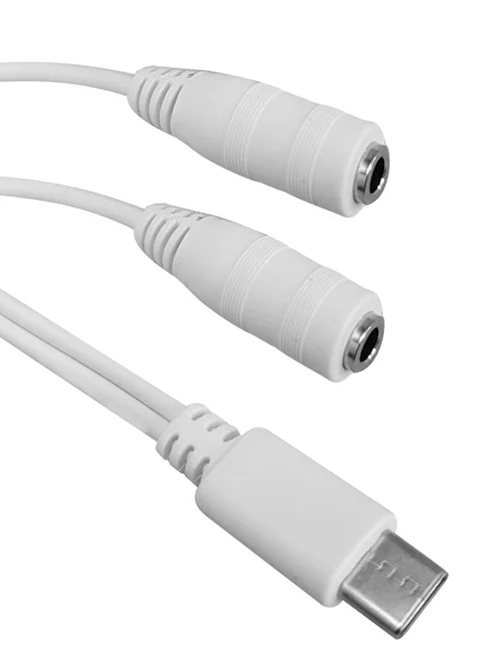 Φωτογραφία προϊόντος: POWERTECH καλώδιο USB-C σε 2x 3.5mm CAB-UC055, 0.20m, λευκό