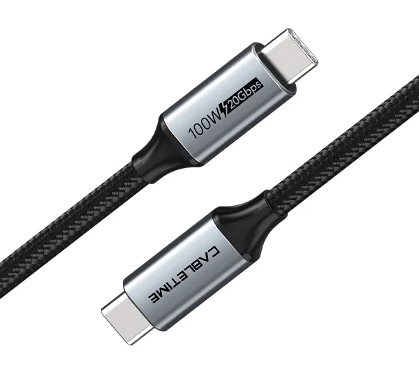Φωτογραφία προϊόντος: CABLETIME καλώδιο USB-C CT-CMCM2, USB 3.1, 100W, 20Gbps, 4K, 1.5m, μαύρο
