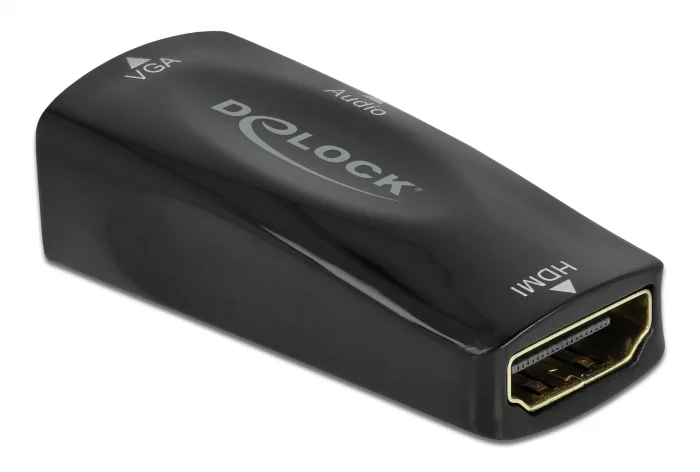 Φωτογραφία προϊόντος: DELOCK αντάπτορας HDMI σε VGA 66560, με audio, 1080p/60Hz, μαύρος