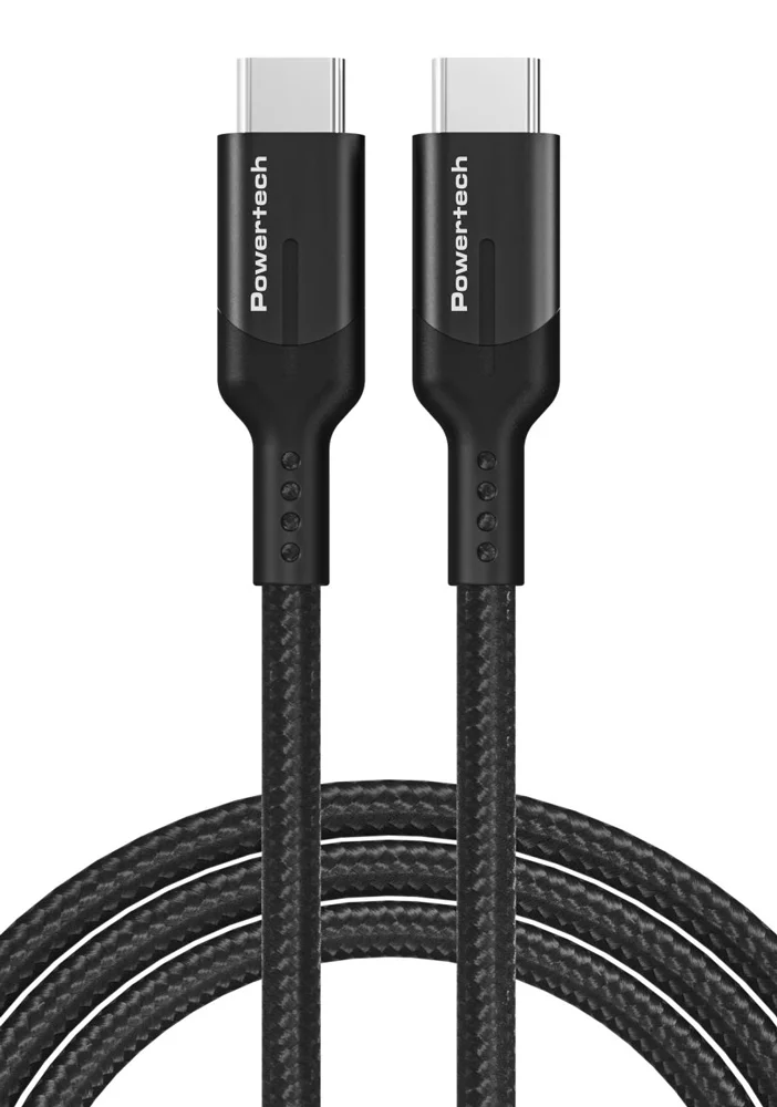 Φωτογραφία προϊόντος: POWERTECH καλώδιο USB-C PTR-0136, PD 100W, 20Gbps, copper, 1m, μαύρο