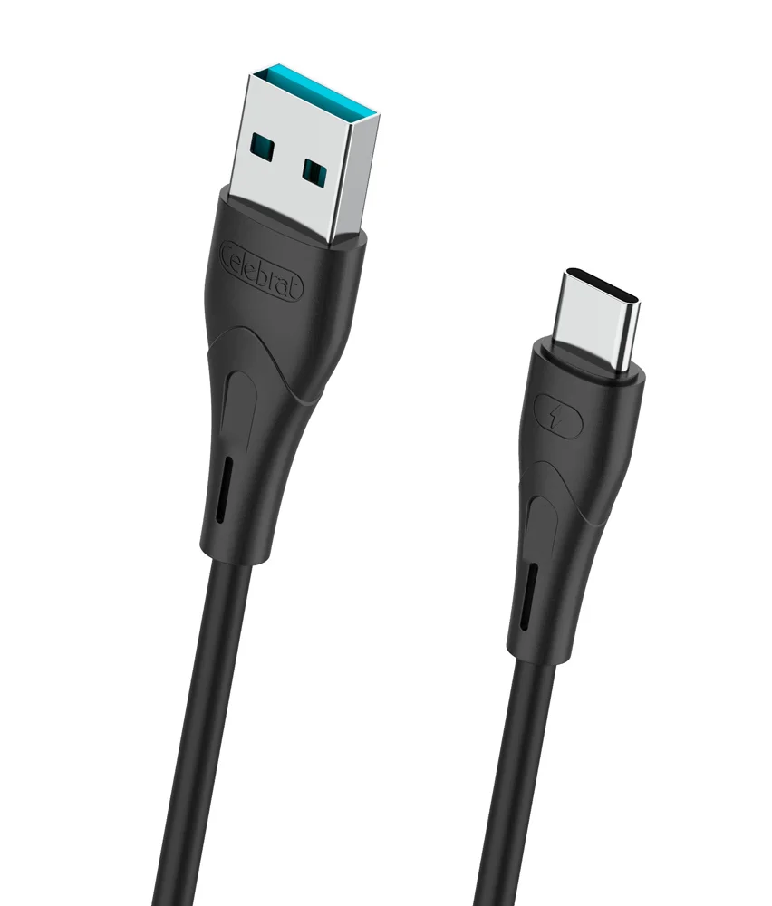 Φωτογραφία προϊόντος: CELEBRAT καλώδιο USB-C σε USB CB-18T, 15W 3A, 480Mbps, 1m, μαύρο