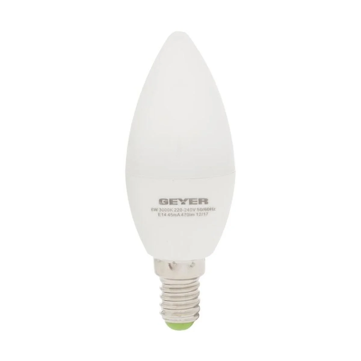 Φωτογραφία προϊόντος: Λάμπα LED Geyer Κερί C37 E14 5W: Λευκό φως 470lm, χαμηλή κατανάλωση, βάση E14