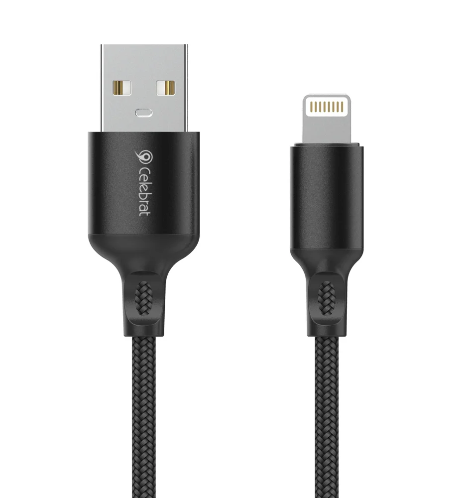 Φωτογραφία προϊόντος: CELEBRAT καλώδιο Lightning σε USB CB-32, 12W, 1m, μαύρο
