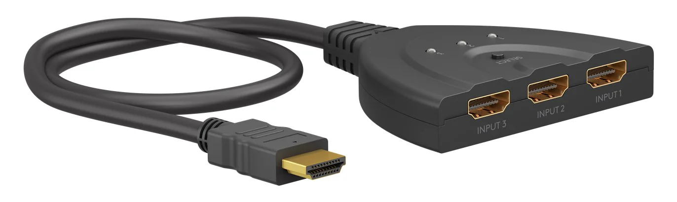 Φωτογραφία προϊόντος: GOOBAY HDMI switch 58487, 3-in σε 1-out, 4K/30Hz, μαύρο