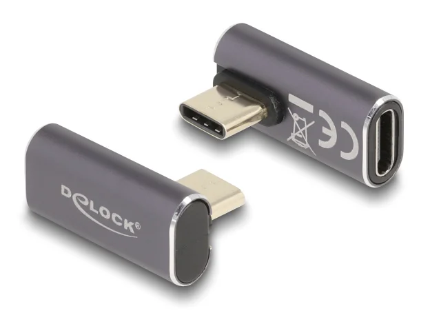 Φωτογραφία προϊόντος: DELOCK αντάπτορας USB-C 60048, αρσενικό σε θηλυκό, 100W, 40Gbps, γκρι