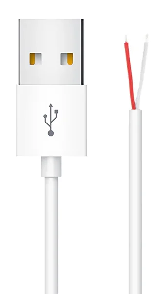 Φωτογραφία προϊόντος: POWERTECH καλώδιο USB CAB-U156 με ελεύθερα άκρα, 1m, λευκό