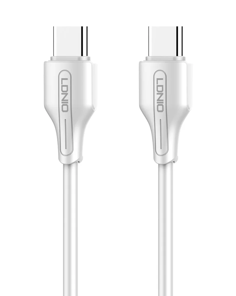 Φωτογραφία προϊόντος: LDNIO καλώδιο USB-C σε USB-C LC121C, 65W PD, 1m, λευκό