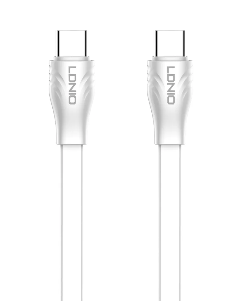 Φωτογραφία προϊόντος: LDNIO καλώδιο USB-C σε USB-C LC131C, 65W PD, 1m, λευκό