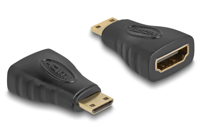 Φωτογραφία προϊόντος: DELOCK αντάπτορας mini HDMI σε HDMI 65244, gold plated, μαύρος