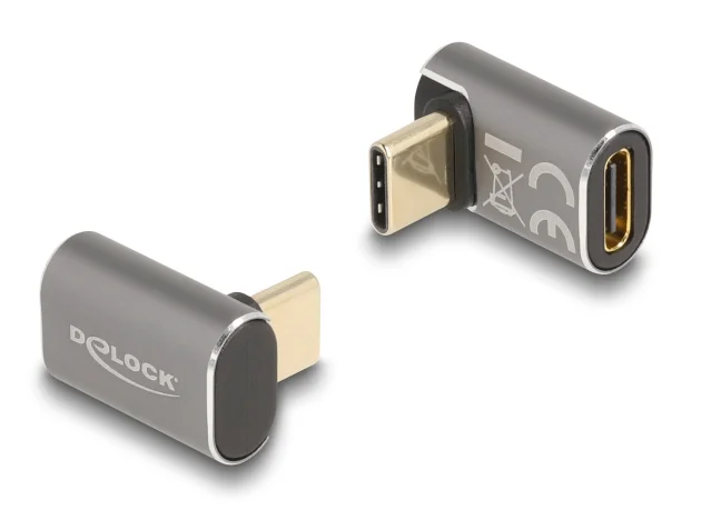 Φωτογραφία προϊόντος: DELOCK αντάπτορας USB-C 60054, αρσενικό σε θηλυκό, 100W, 40Gbps, γκρι