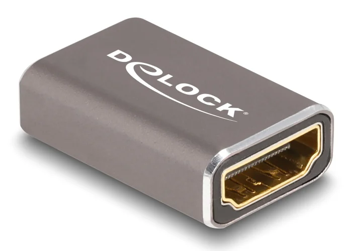 Φωτογραφία προϊόντος: DELOCK αντάπτορας HDMI 60078 με Ethernet, 8K/60Hz, μεταλλικός, γκρι