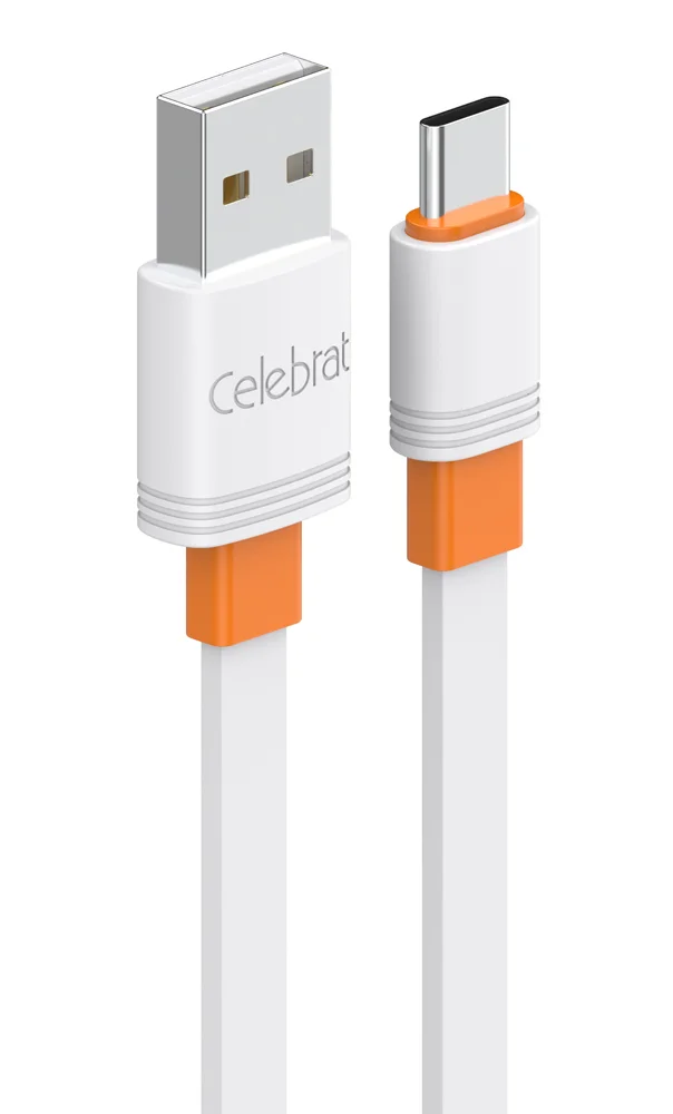 Φωτογραφία προϊόντος: CELEBRAT καλώδιο USB-C σε USB CB-33C, flat, 15W, 1m, λευκό