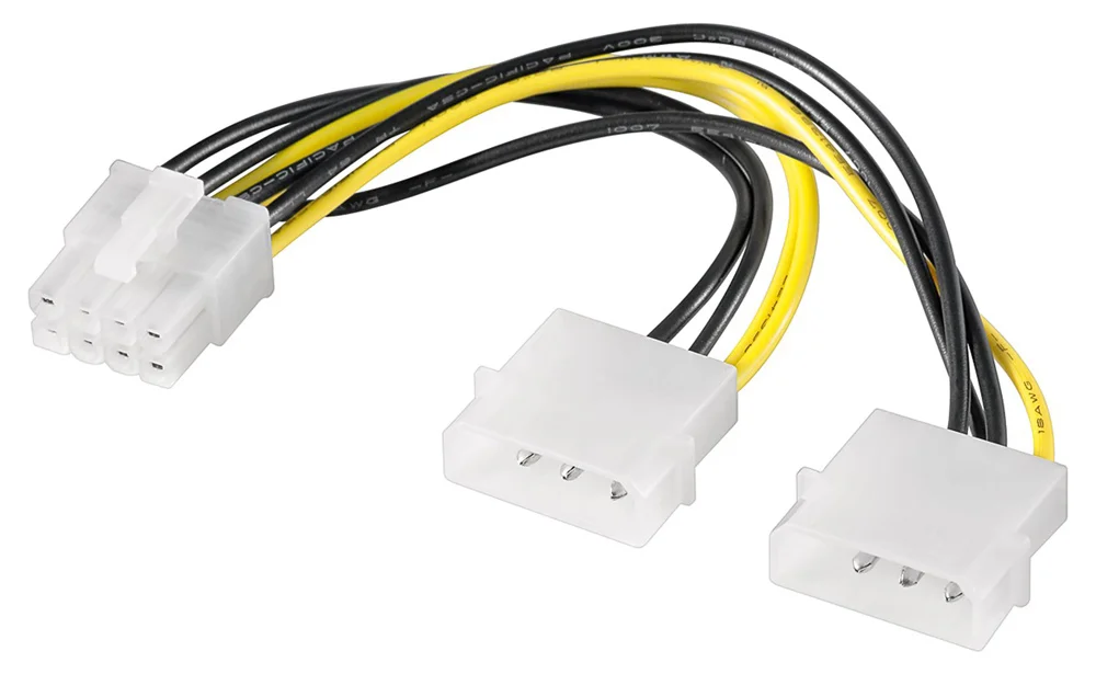 Φωτογραφία προϊόντος: GOOBAY καλώδιο 2x molex 4pin σε 1x 8pin 93241, 0.15m