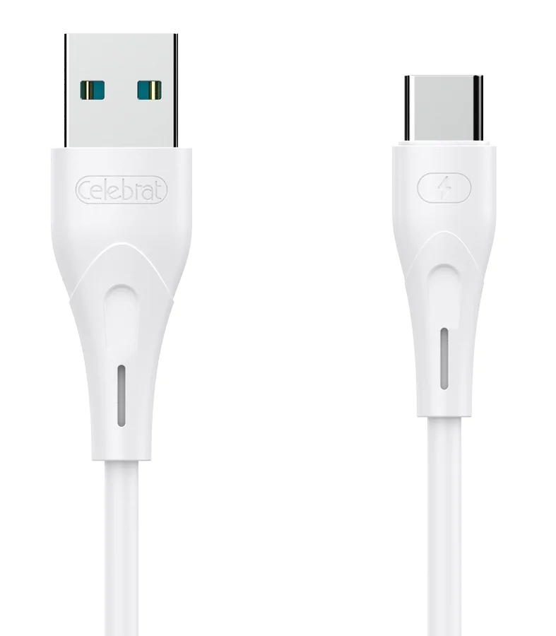 Φωτογραφία προϊόντος: CELEBRAT καλώδιο USB σε USB-C CB-18T, 15W 3A, 1m, λευκό