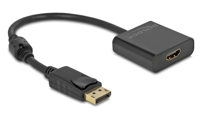 Φωτογραφία προϊόντος: DELOCK αντάπτορας DisplayPort σε HDMI 63585, 4K/30Hz, active, μαύρος