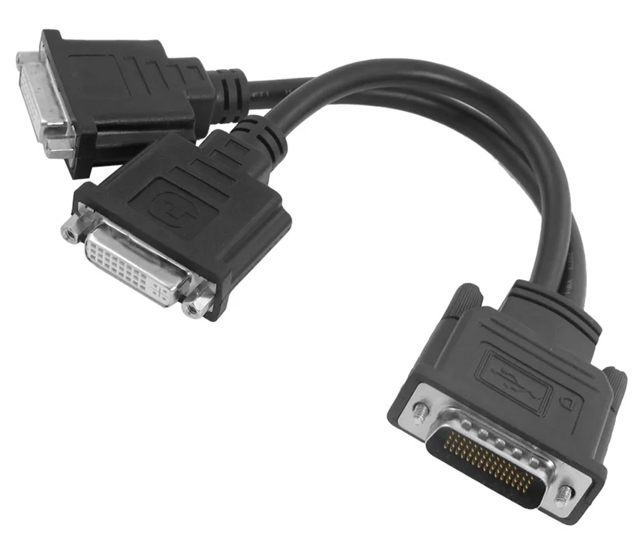 Φωτογραφία προϊόντος: POWERTECH αντάπτορας DMS-59 σε 2x DVI CAB-DMS59DVI, 0.25m, μαύρος