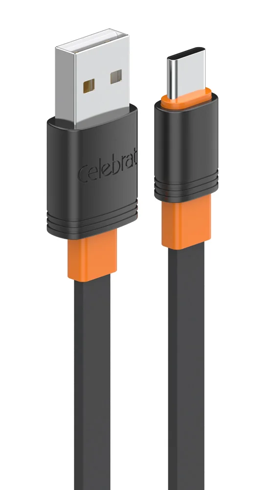 Φωτογραφία προϊόντος: CELEBRAT καλώδιο USB-C σε USB CB-33C, flat, 15W, 1m, μαύρο