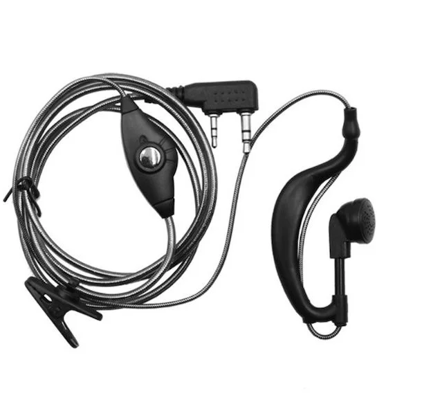 Φωτογραφία προϊόντος: OEM Ακουστικό Ear Hook UHF/VHF με PTT Μικρόφωνο για Πομποδέκτη BAOFENG BF – 888 – UV – 5R – UV – 82