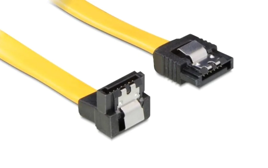 Φωτογραφία προϊόντος: POWERTECH καλώδιο SATA CAB-W046, γωνιακό 90°, 6 Gb/s, 0.70m, κίτρινο