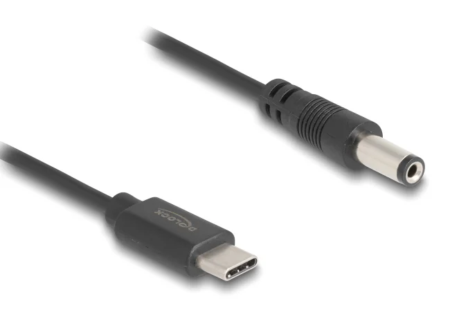 Φωτογραφία προϊόντος: DELOCK καλώδιο USB-C σε DC 5.5 x 2.1mm 85397, 1m, μαύρο