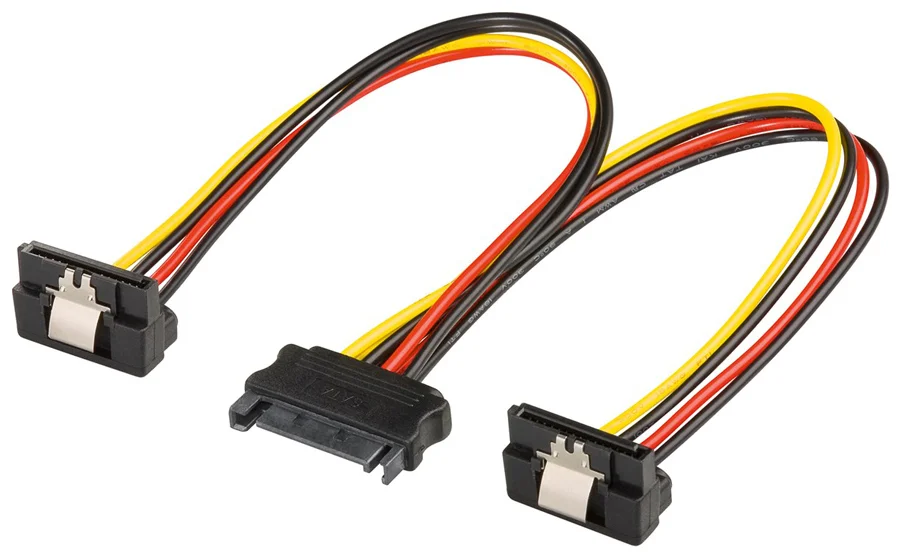 Φωτογραφία προϊόντος: GOOBAY καλώδιο SATA Standard σε 2 SATA-Standard 90 °, 0.2m