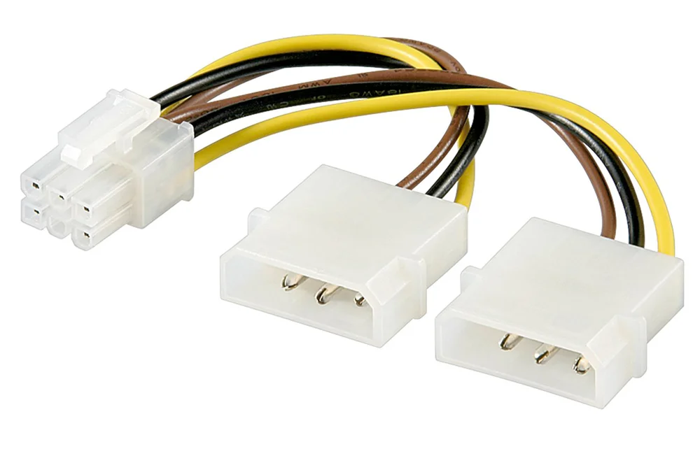 Φωτογραφία προϊόντος: GOOBAY καλώδιο 2x molex 4pin σε 1x 6pin 51360, 0.15m