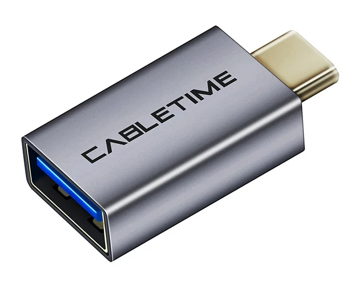 Φωτογραφία προϊόντος: CABLETIME αντάπτορας USB-C σε USB CT-CMAFOTG, 5Gbps, γκρι