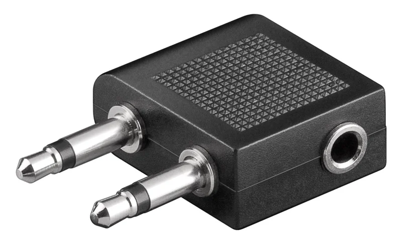 Φωτογραφία προϊόντος: GOOBAY αντάπτορας 2x 3.5mm 2-pin σε 3.5 mm 3-pin 61004, μαύρο