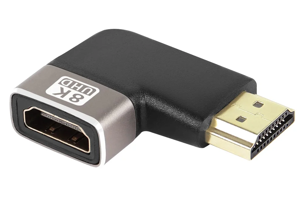 Φωτογραφία προϊόντος: POWERTECH αντάπτορας HDMI 2.1 CAB-H157, 8K/60Hz, γωνιακός, μαύρος