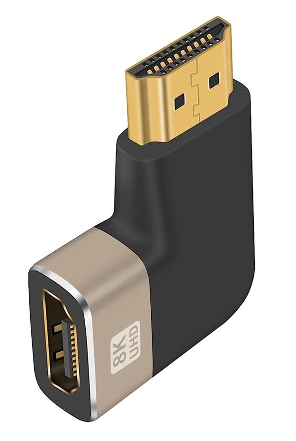 Φωτογραφία προϊόντος: POWERTECH αντάπτορας HDMI 2.1 CAB-H160, 8K/60Hz, γωνιακός, μαύρος