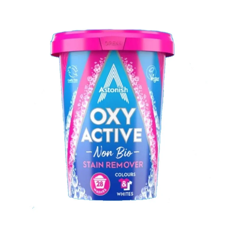 Φωτογραφία προϊόντος: Astonish OXY ACTIVE 2σε1 – Ενισχυτικό Πλυσίματος + Καθαριστικό Κάδου 625γρ