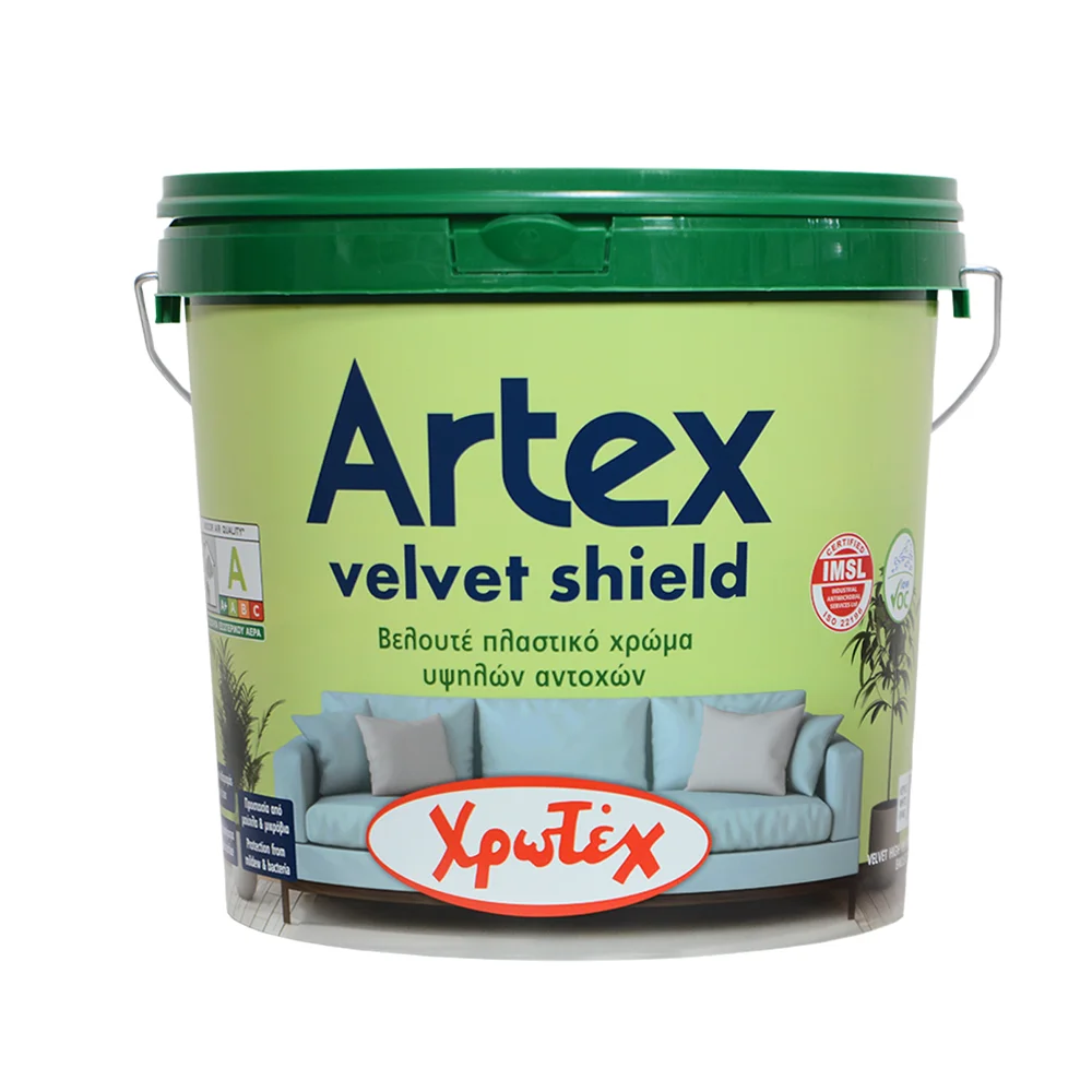 Φωτογραφία προϊόντος: ΧΡΩΤΕΧ ARTEX VELVET SHIELD Λευκό Πλαστικό Χρώμα Βελουτέ Εσωτερικής Χρήσης