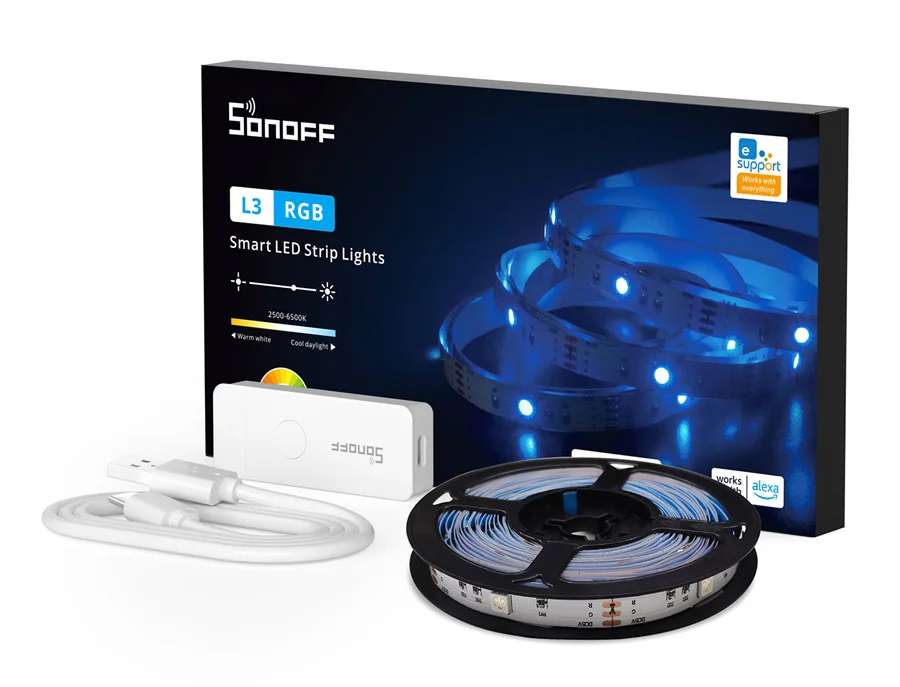 Φωτογραφία προϊόντος: SONOFF smart LED καλωδιοταινία L3, RGB, Wi-Fi & Bluetooth, 5m