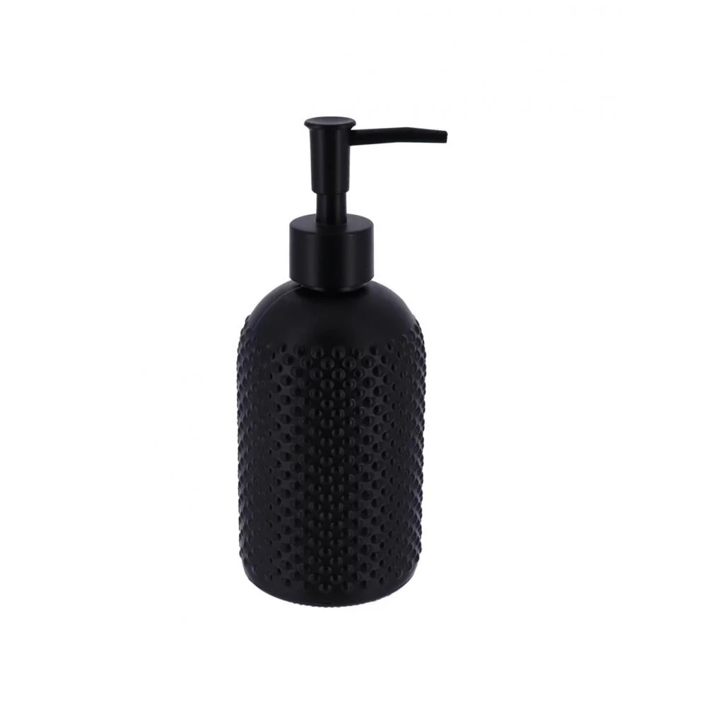 Φωτογραφία προϊόντος: Plastona Dispenser γυαλ.μαύρο dots 410ml/Φ7 H 19 cm