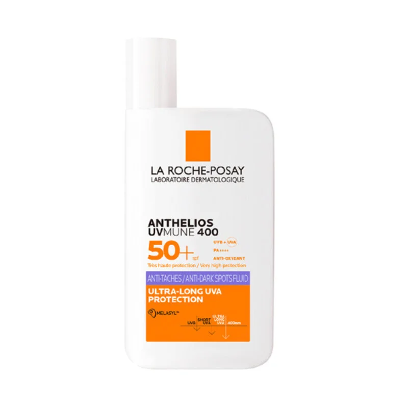 Φωτογραφία προϊόντος: LA ROCHE-POSAY Anthelios UVMune 400 Anti-Dark Spots Fluid SPF50+ Aντηλιακό Προσώπου που Διορθώνει τις Κηλίδες με Mexoryl 400 & Melasyl (50ml)