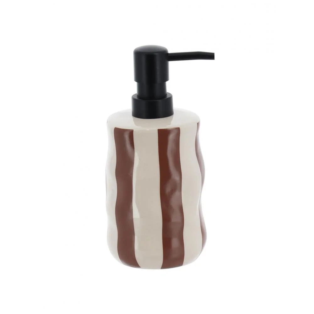 Φωτογραφία προϊόντος: Dispenser stoneware "MOCHA STRIPES" 350ml/8,1x18,5cm