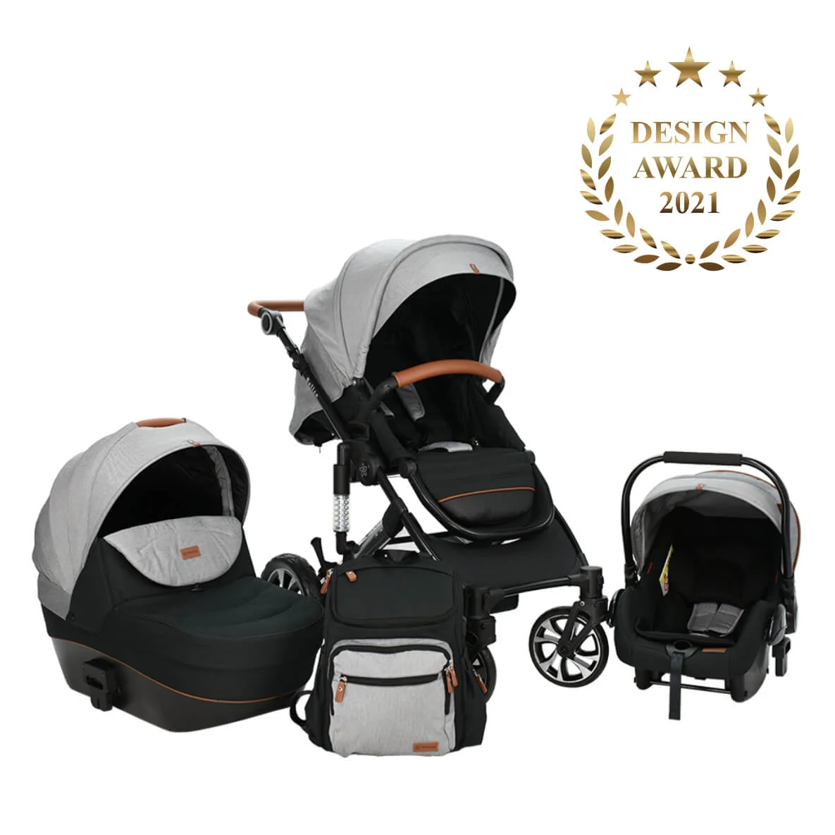 Φωτογραφία προϊόντος: Bebe Stars Belize 3 in 1 Moon Grey Σύστημα Μεταφοράς