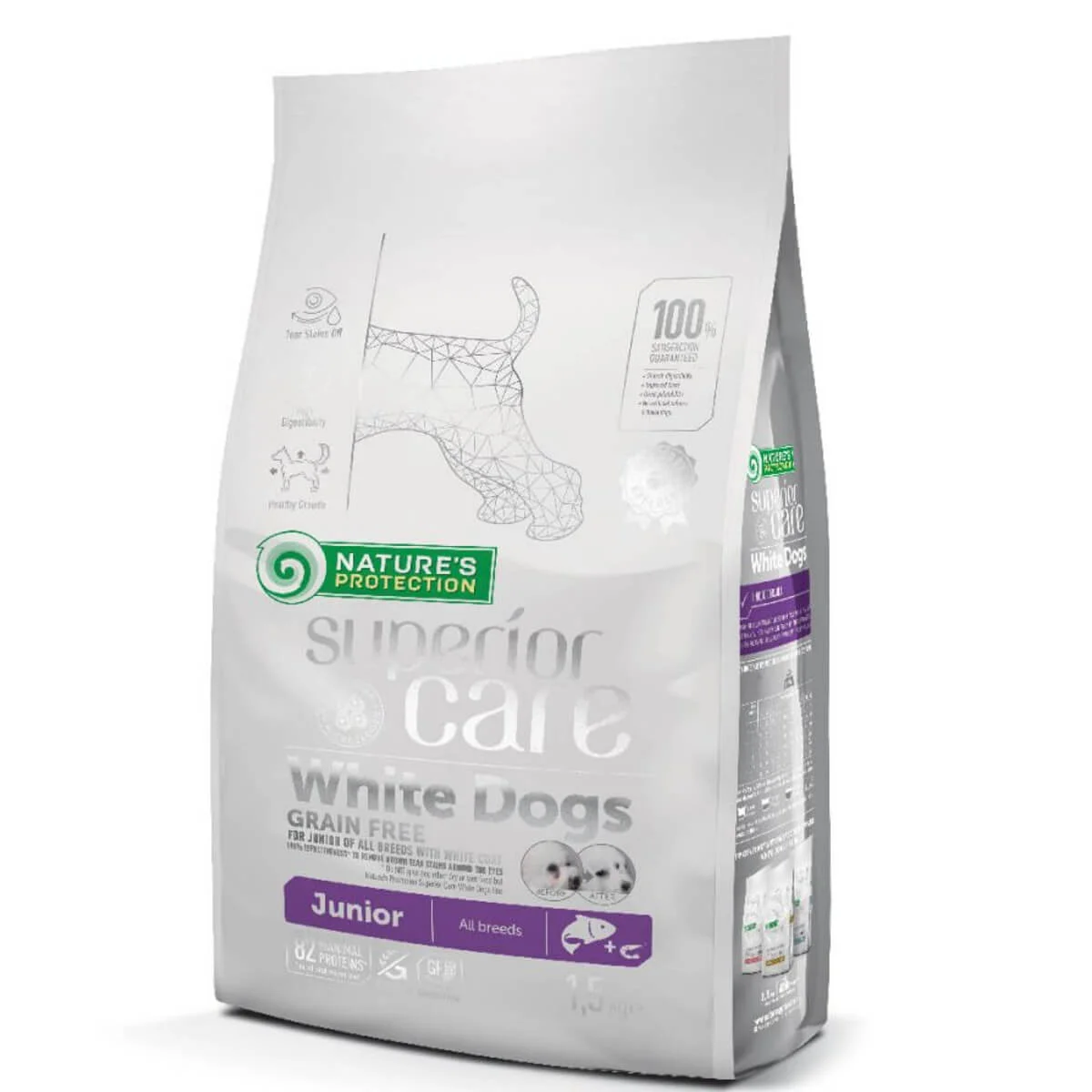 Φωτογραφία προϊόντος: Nature's Protection Superior Care White Dogs Grain Free Junior- Salmon 1,5kg