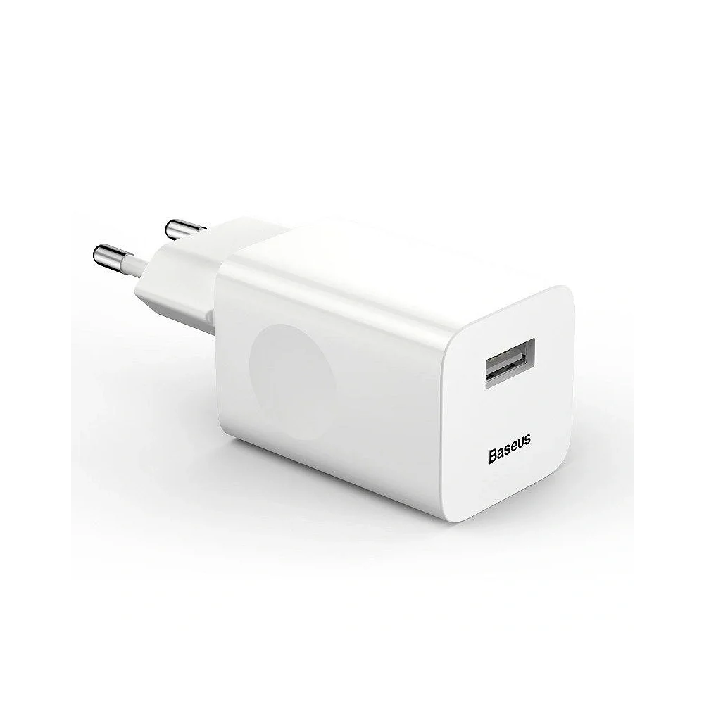 Φωτογραφία προϊόντος: Baseus Φορτιστής Quick Charger USB‑A 24W QC 3.0 EU White