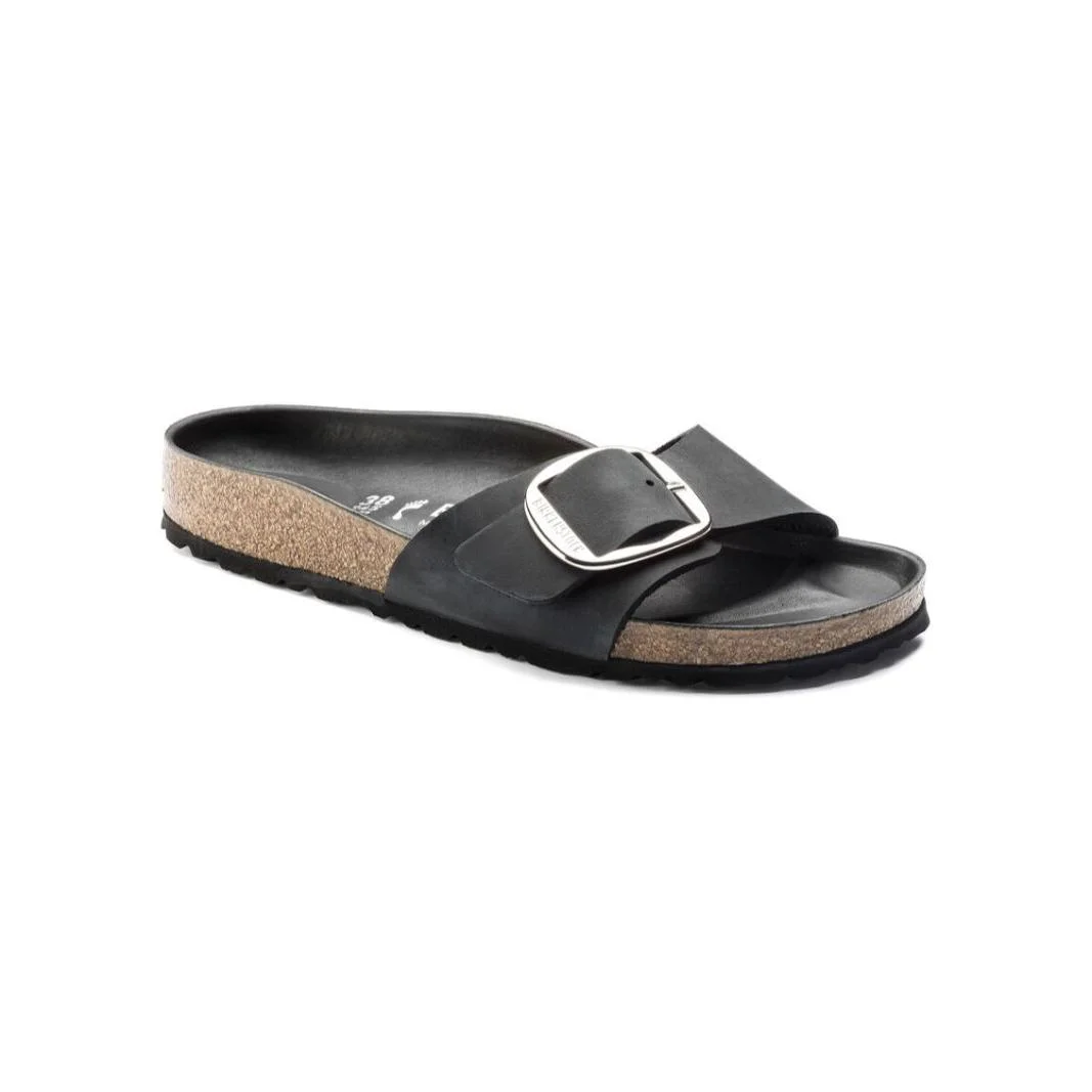 Φωτογραφία προϊόντος: Birkenstock 1006523 Madrid Big Buckle - Black γυναικεία ανατομική παντόφλα δέρμα