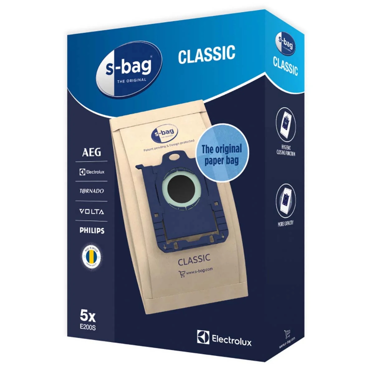 Φωτογραφία προϊόντος: Electrolux S-BAG E206B Σακούλες σκούπας χάρτινες
