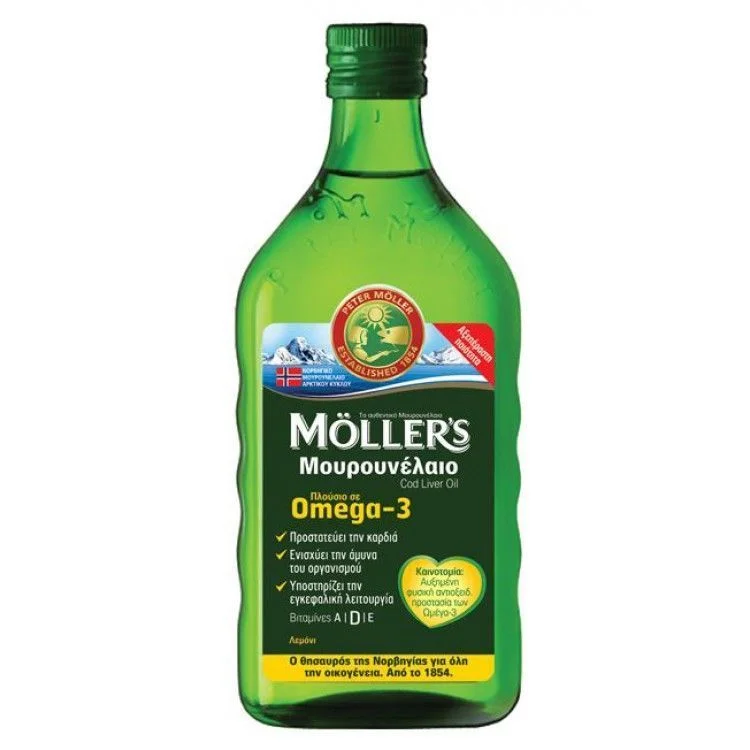 Φωτογραφία προϊόντος: Moller's Μουρουνέλαιο Με γεύση λεμόνι 250ml