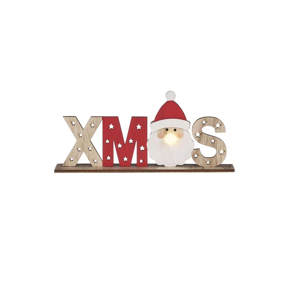 Φωτογραφία προϊόντος: Διακοσμ.ξύλινο XMAS με LED 28X11X5
