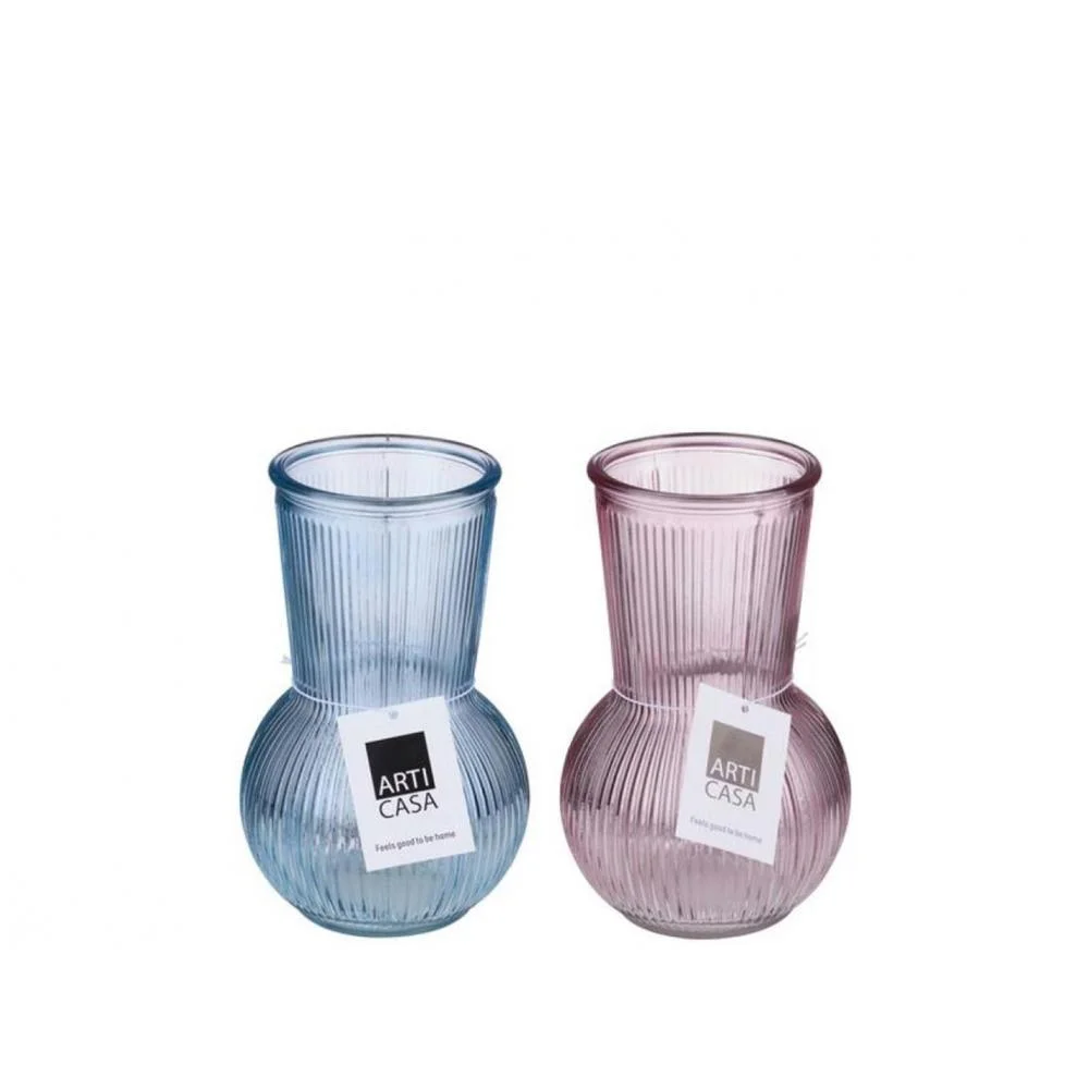 Φωτογραφία προϊόντος: Plastona Βάζο γυαλ.stripe 2χρ. 11,5X18,5
