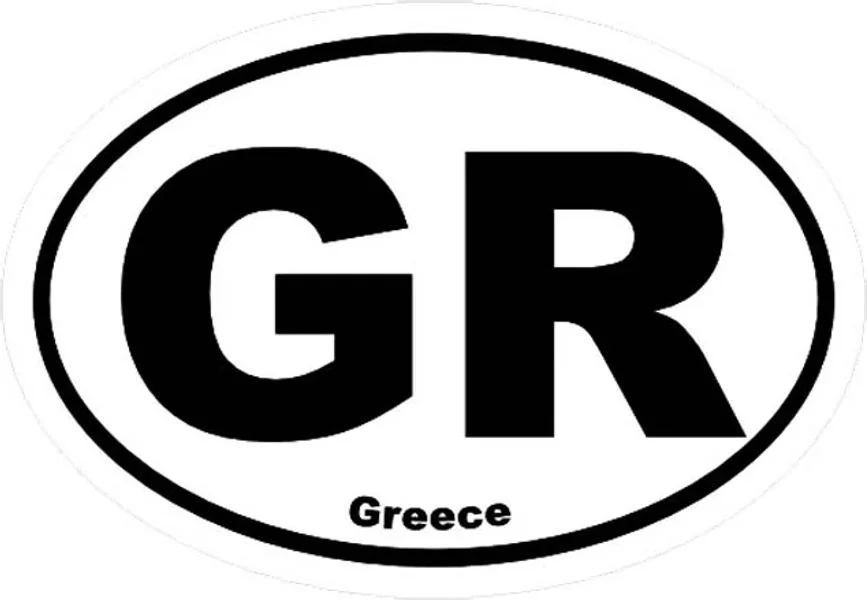 Φωτογραφία προϊόντος: Auto GS Αυτοκόλλητο σήμα GR οβάλ λευκό - μαύρο 17x11cm 1τμχ
