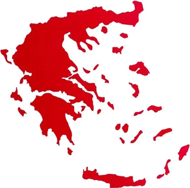 Φωτογραφία προϊόντος: Auto GS Αυτοκόλλητο χάρτης Ελλάδας κόκκινος 11x9cm 1τμχ