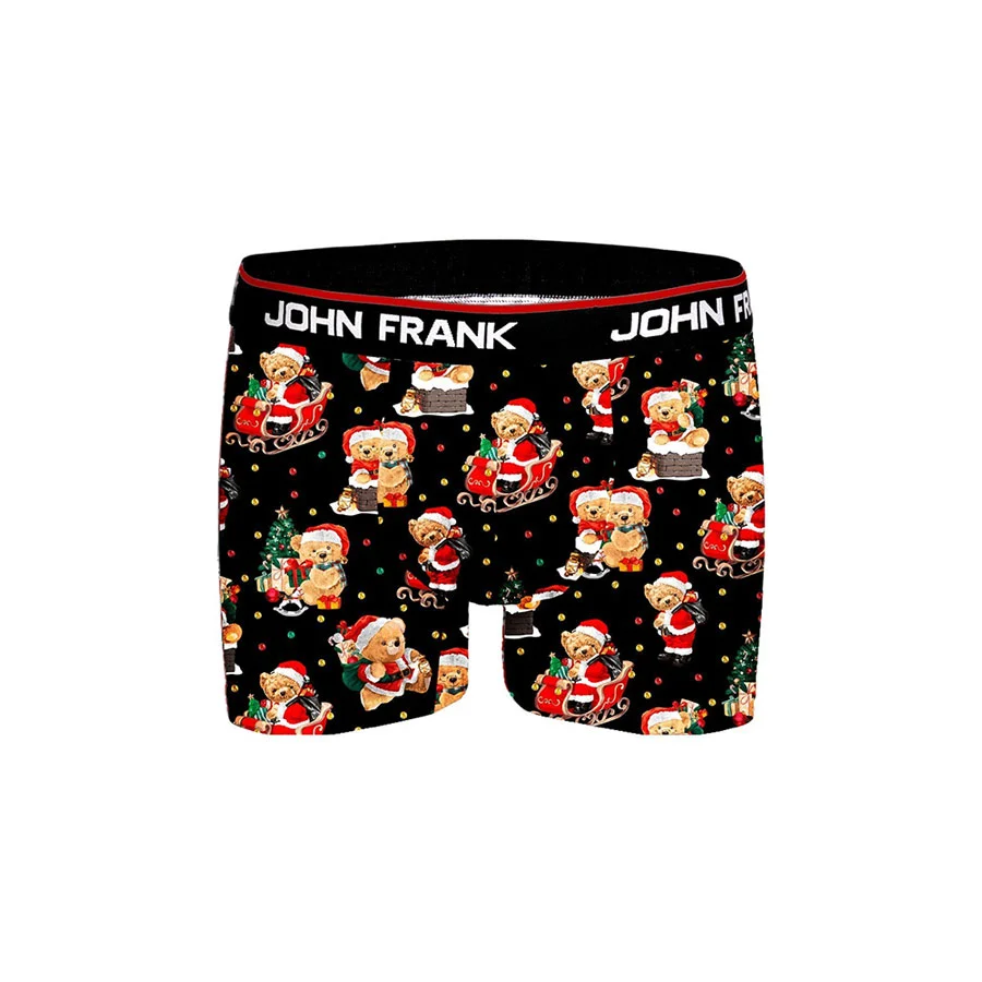 Φωτογραφία προϊόντος: Ανδρικό Boxer John Frank JFBD33-CH-SANTA-TEDDY Μαύρο